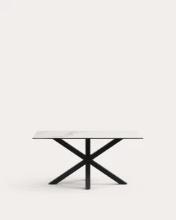 Argo Table 160x90 Black Porcelain Kalos Blanco | Kave Home