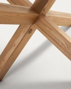 Lotus Table In White With Solid Oak Legs Ã 120 Cm | Kave Home -Quality Furniture Store C473L05 1D01