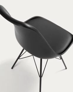 Ralf Black Chair With Metal Legs | Kave Home -Quality Furniture Store C768S01 1D02