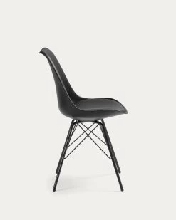 Ralf Black Chair With Metal Legs | Kave Home -Quality Furniture Store C768S01 1V02