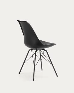 Ralf Black Chair With Metal Legs | Kave Home -Quality Furniture Store C768S01 1V03