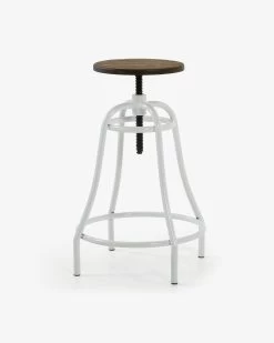 White Malira Barstool Height 66-84 Cm | Kave Home