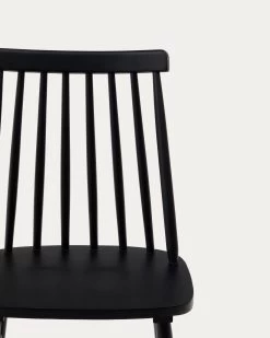 Tressia MDF And Solid Rubber Wood Chair With Black Lacquer | Kave Home -Quality Furniture Store C934M01 1D01