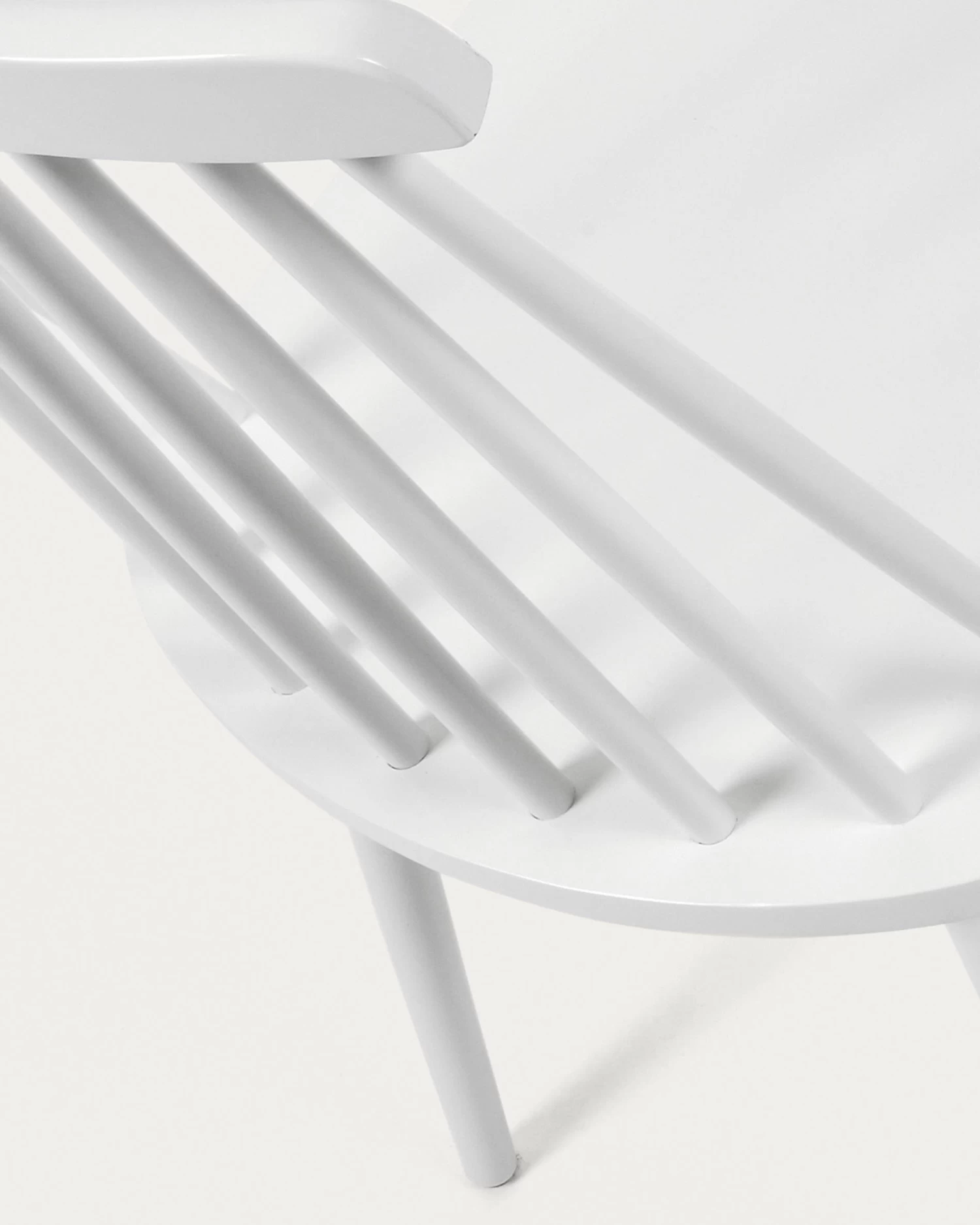 Tressia MDF And Solid Rubber Wood Chair With White Lacquer | Kave Home 4 Tressia MDF And Solid Rubber Wood Chair With White Lacquer | Kave Home - Image 2