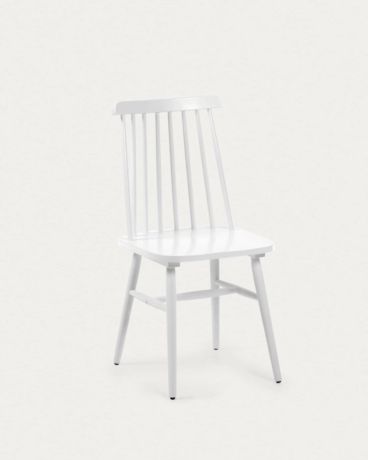 Tressia MDF And Solid Rubber Wood Chair With White Lacquer | Kave Home 3 Tressia MDF And Solid Rubber Wood Chair With White Lacquer | Kave Home