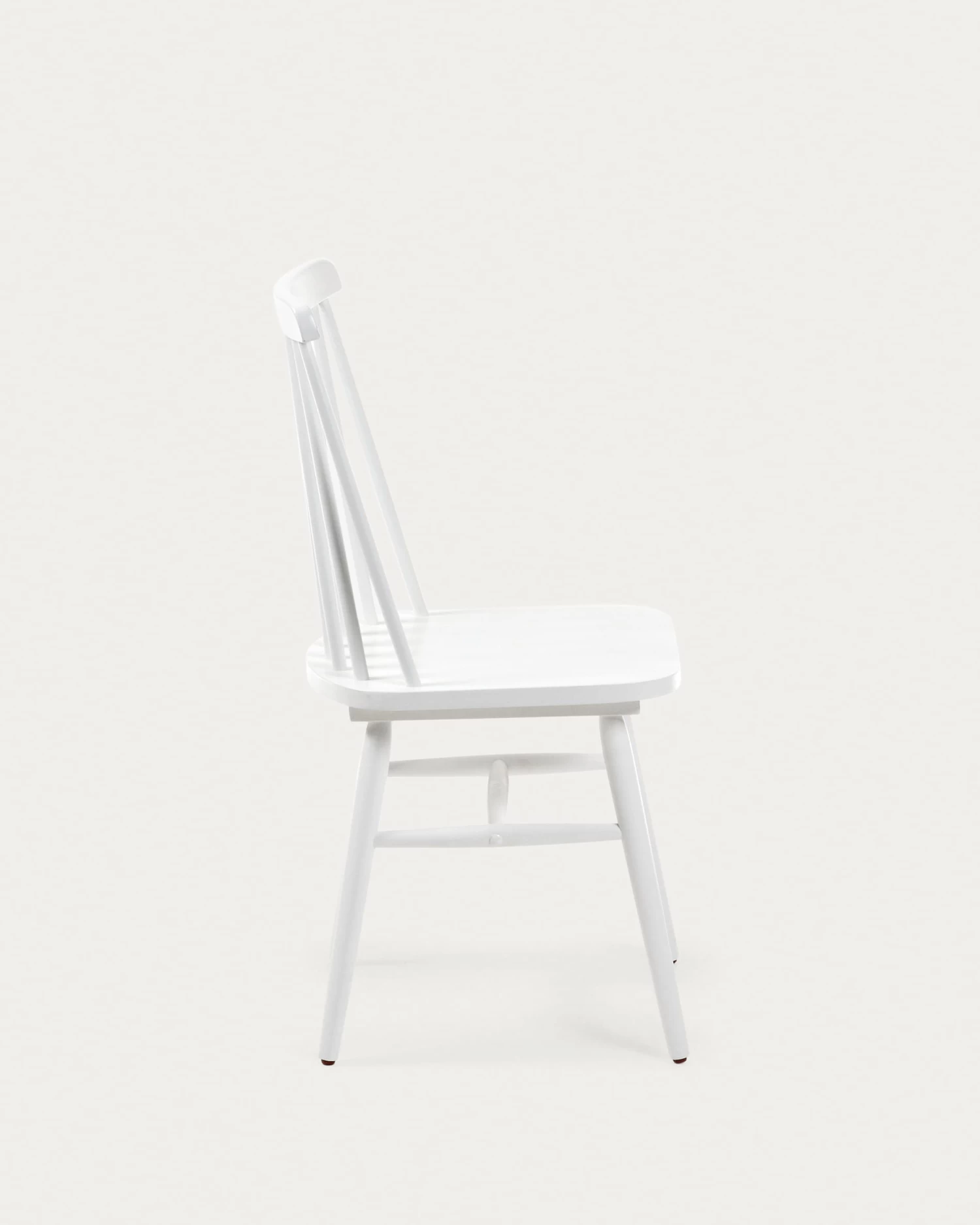 Tressia MDF And Solid Rubber Wood Chair With White Lacquer | Kave Home 6 Tressia MDF And Solid Rubber Wood Chair With White Lacquer | Kave Home - Image 4