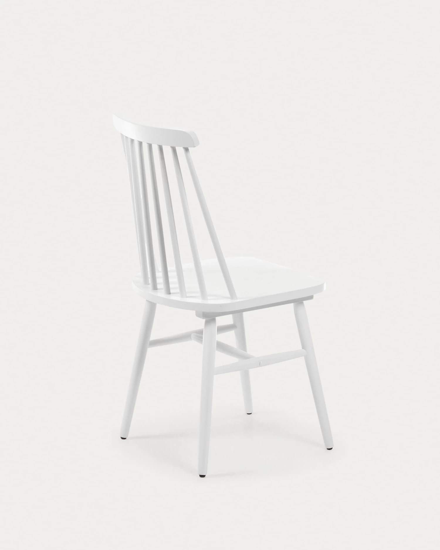 Tressia MDF And Solid Rubber Wood Chair With White Lacquer | Kave Home 7 Tressia MDF And Solid Rubber Wood Chair With White Lacquer | Kave Home - Image 5