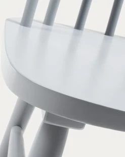 Tressia MDF And Solid Rubber Wood Chair With Grey Lacquer | Kave Home -Quality Furniture Store C934M14 1D02