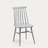 Tressia MDF And Solid Rubber Wood Chair With Grey Lacquer | Kave Home