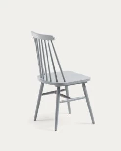 Tressia MDF And Solid Rubber Wood Chair With Grey Lacquer | Kave Home -Quality Furniture Store C934M14 1V03