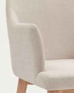 Croft Chair In Beige Chenille With Solid Ash Wood Legs | Kave Home 14 Croft Chair In Beige Chenille With Solid Ash Wood Legs | Kave Home -Quality Furniture Store CC0077KY12 1D02