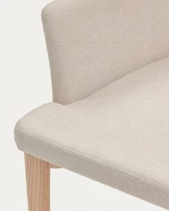 Croft Chair In Beige Chenille With Solid Ash Wood Legs | Kave Home 16 Croft Chair In Beige Chenille With Solid Ash Wood Legs | Kave Home -Quality Furniture Store CC0077KY12 1D03