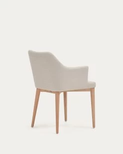 Croft Chair In Beige Chenille With Solid Ash Wood Legs | Kave Home 17 Croft Chair In Beige Chenille With Solid Ash Wood Legs | Kave Home -Quality Furniture Store CC0077KY12 1V03