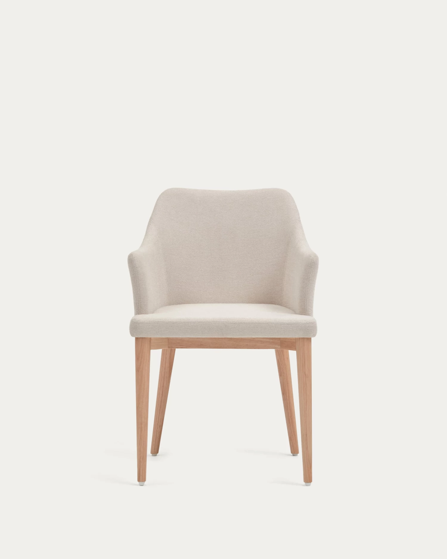 Croft Chair In Beige Chenille With Solid Ash Wood Legs | Kave Home 10 Croft Chair In Beige Chenille With Solid Ash Wood Legs | Kave Home - Image 8