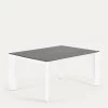 Axis Porcelain Extendable Table In Volcano Rock Finish With White Legs 160 (220) Cm | Kave Home