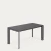 Axis Extendable Porcelain Table With Volcano Rock Finish And Dark Grey Legs 160 (220) Cm | Kave Home 2 Axis Extendable Porcelain Table With Volcano Rock Finish And Dark Grey Legs 160 (220) Cm | Kave Home -Quality Furniture Store CC0186VR 1V01
