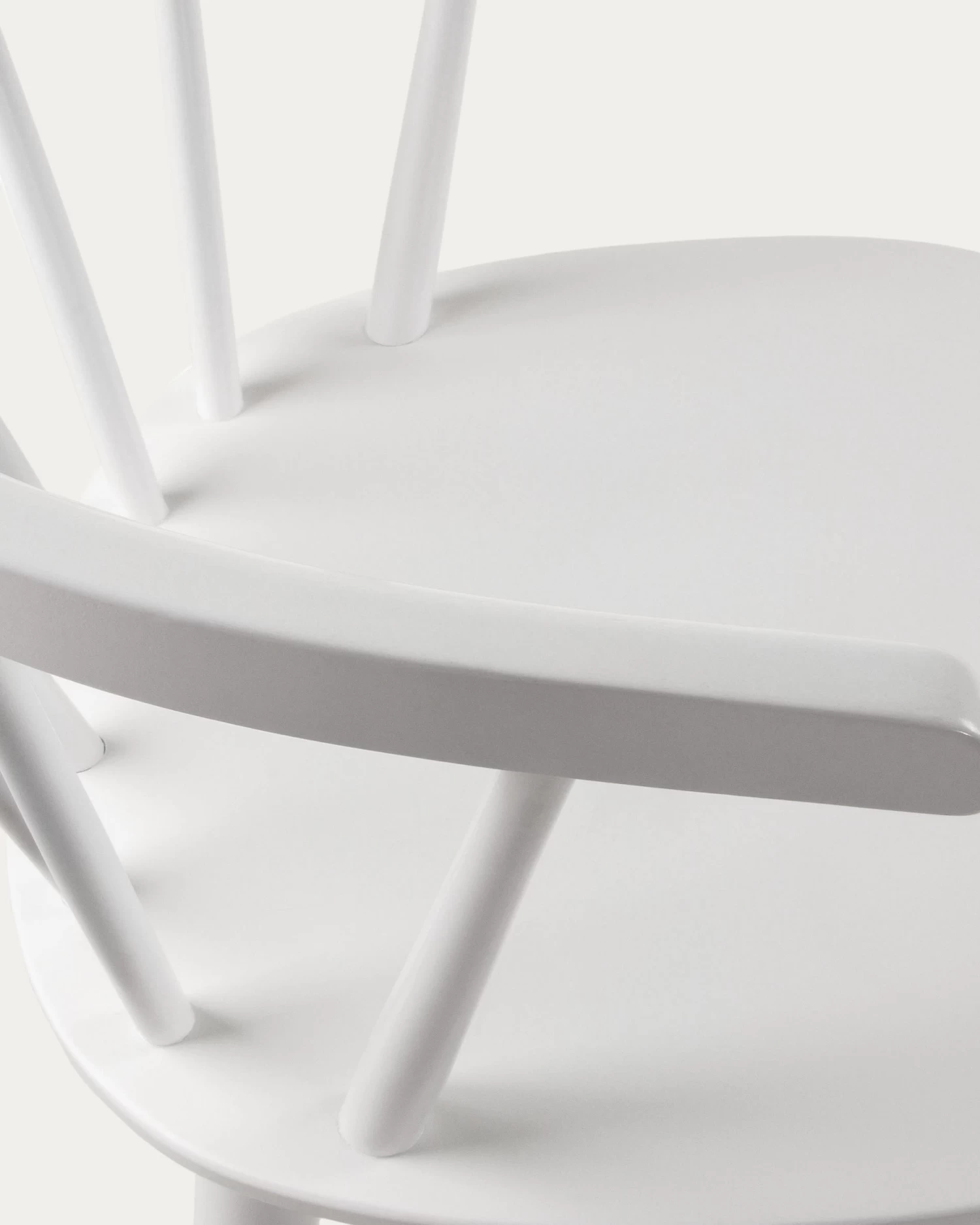 Trise MDF And Solid Rubber Wood Chair With White Lacquer | Kave Home 5 Trise MDF And Solid Rubber Wood Chair With White Lacquer | Kave Home - Image 3