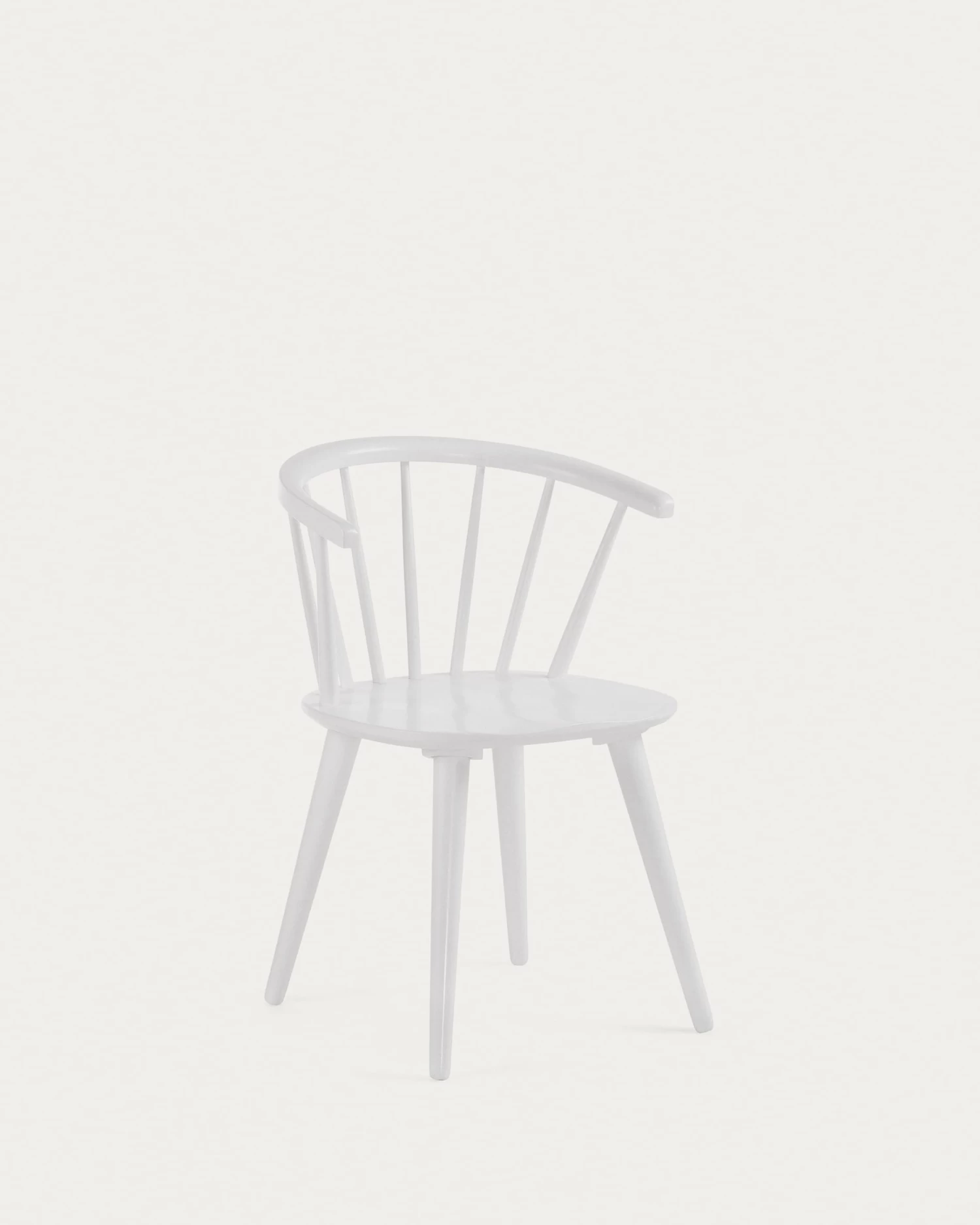 Trise MDF And Solid Rubber Wood Chair With White Lacquer | Kave Home 3 Trise MDF And Solid Rubber Wood Chair With White Lacquer | Kave Home