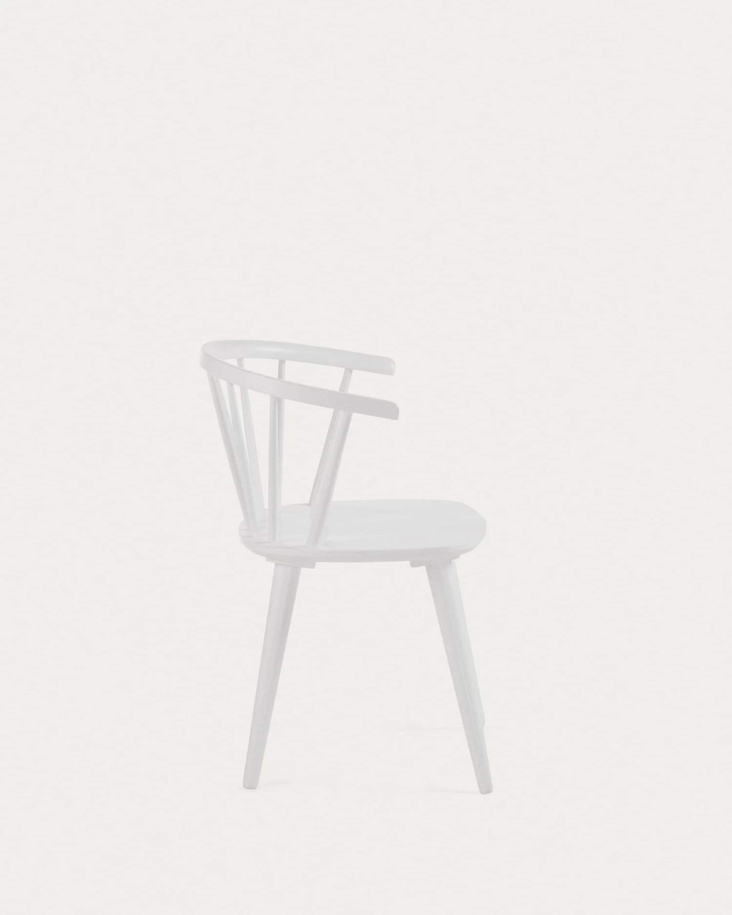 Trise MDF And Solid Rubber Wood Chair With White Lacquer | Kave Home 6 Trise MDF And Solid Rubber Wood Chair With White Lacquer | Kave Home - Image 4