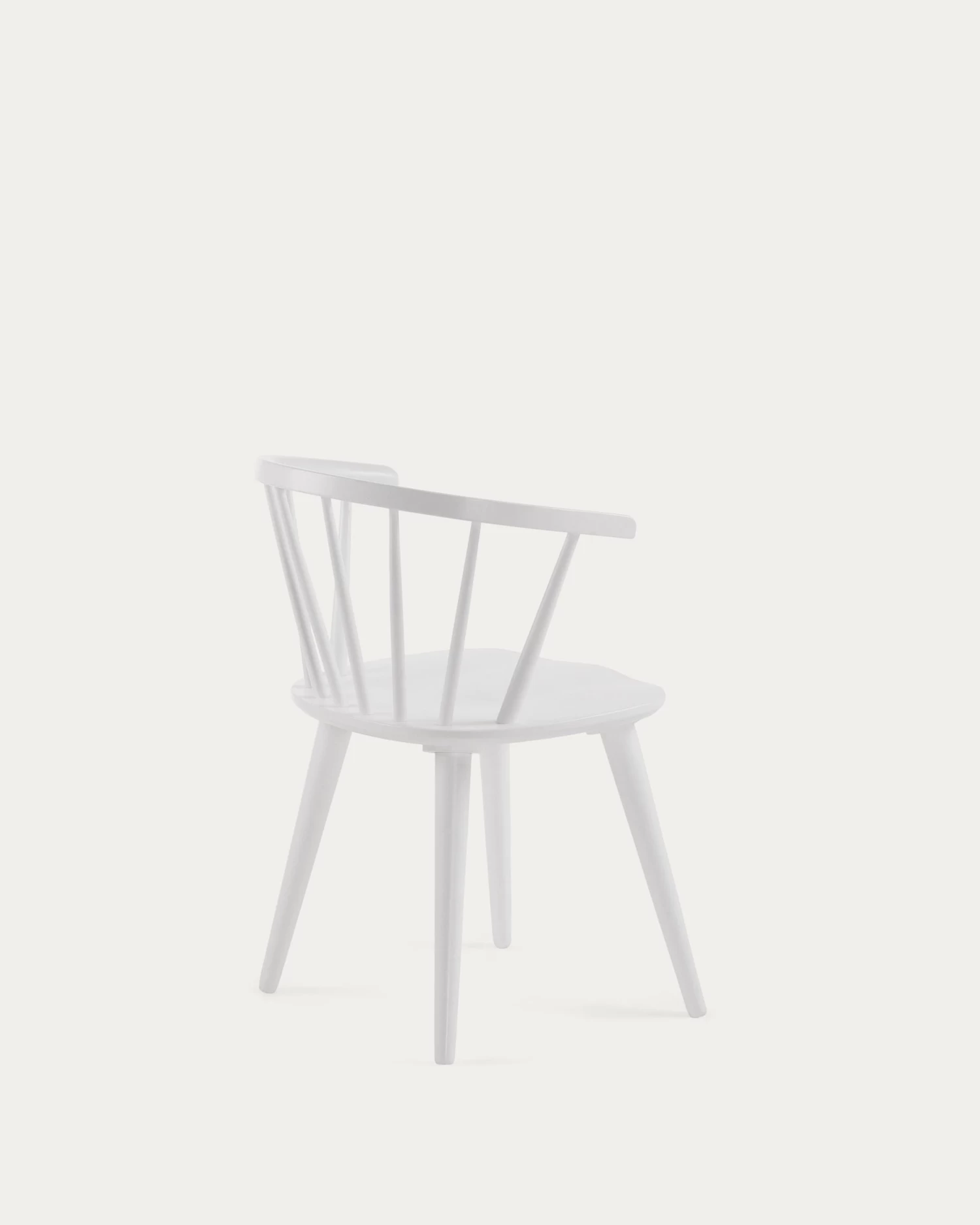 Trise MDF And Solid Rubber Wood Chair With White Lacquer | Kave Home 7 Trise MDF And Solid Rubber Wood Chair With White Lacquer | Kave Home - Image 5