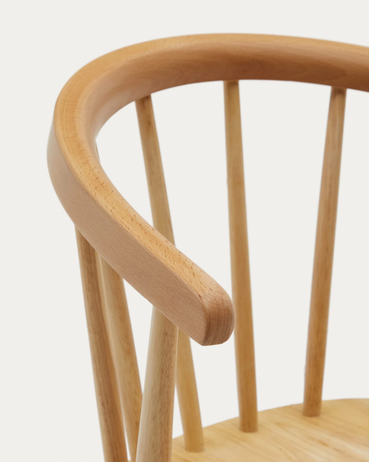 Trise MDF And Solid Rubber Wood Chair With Natural Lacquer | Kave Home 7 Trise MDF And Solid Rubber Wood Chair With Natural Lacquer | Kave Home - Image 5