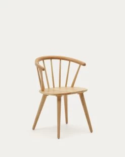 Trise MDF And Solid Rubber Wood Chair With Natural Lacquer | Kave Home