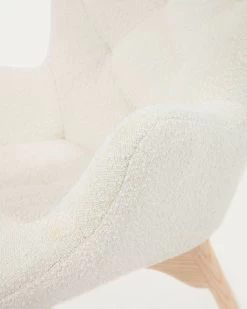 Kody Armchair In Fleece With Solid Beech Wood Legs | Kave Home -Quality Furniture Store CC0235J33 1D02