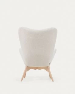 Kody Armchair In Fleece With Solid Beech Wood Legs | Kave Home -Quality Furniture Store CC0235J33 1V05