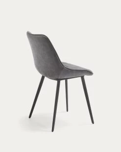 Grey Synthetic Leather Adam Chair | Kave Home -Quality Furniture Store CC0248UE02 1V03