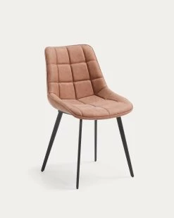 Brown Synthetic Leather Adam Chair | Kave Home