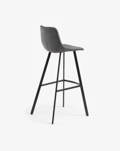 Graphite Alve Barstool Height 65 Cm. | Kave Home 9 Graphite Alve Barstool Height 65 Cm. | Kave Home -Quality Furniture Store CC0254UE02A 1V03