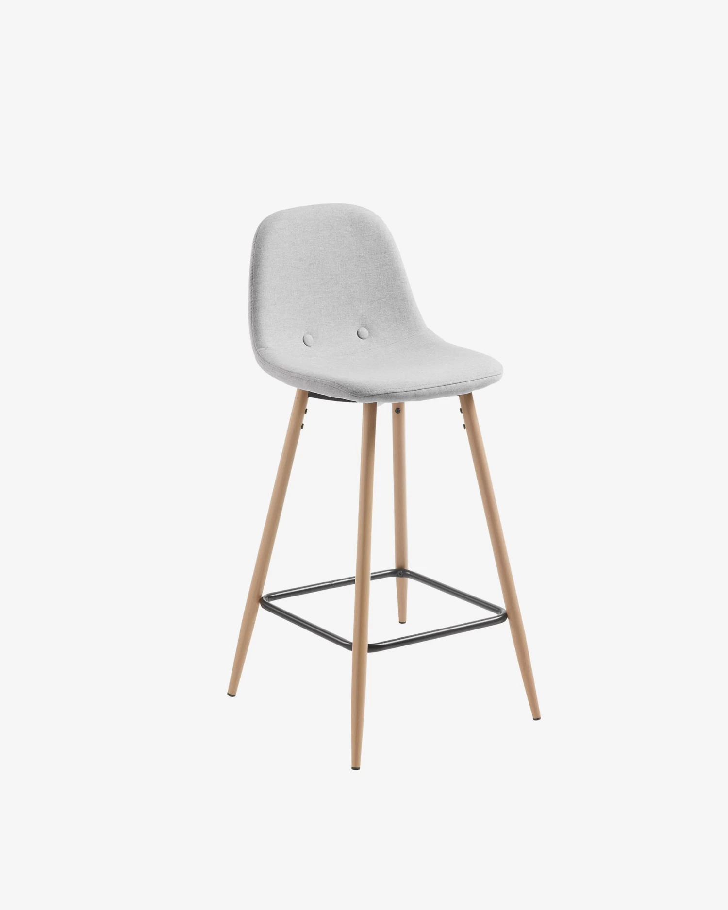 Light Grey Nolite Stool Height 65 Cm | Kave Home 3 Light Grey Nolite Stool Height 65 Cm | Kave Home