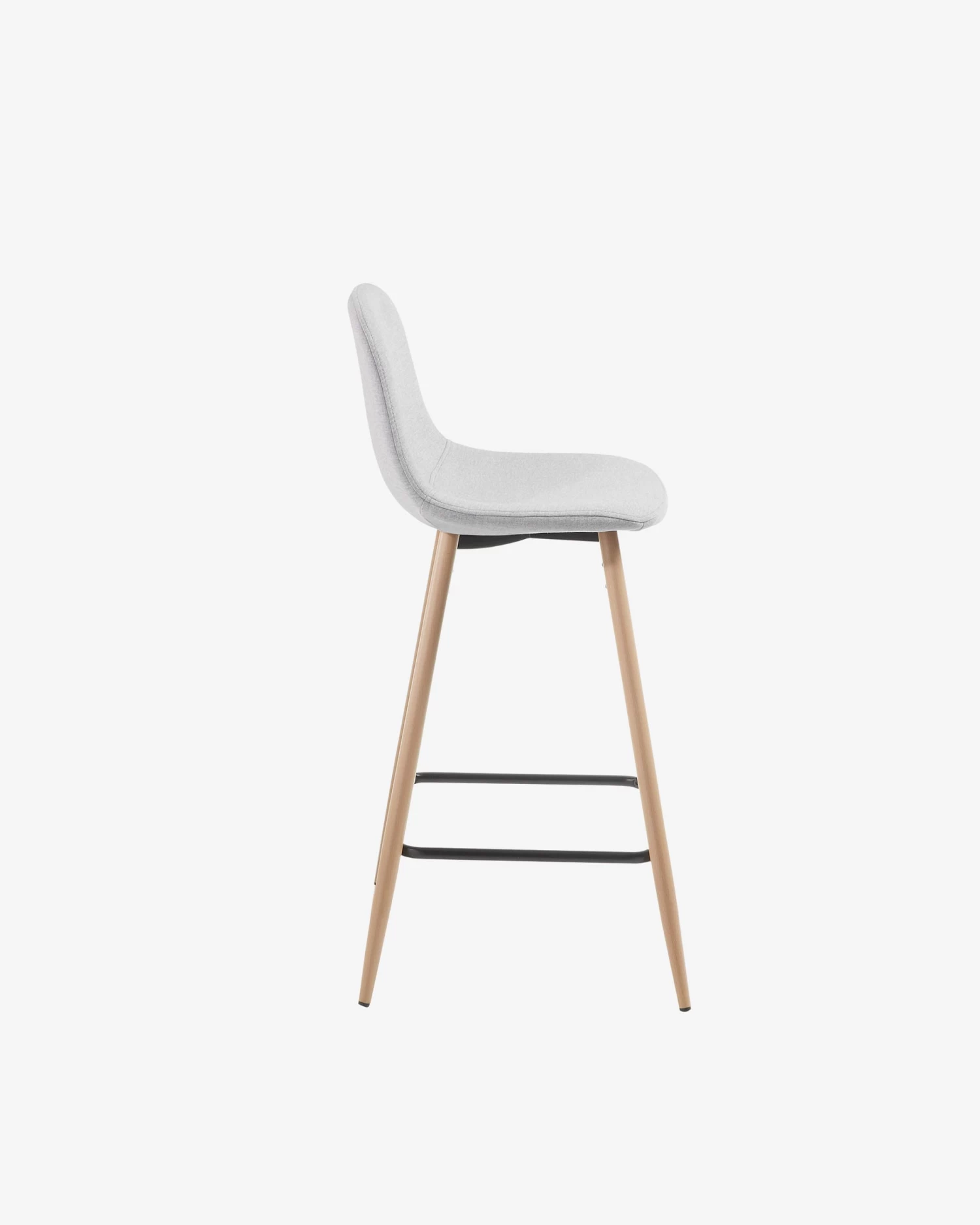 Light Grey Nolite Stool Height 65 Cm | Kave Home 6 Light Grey Nolite Stool Height 65 Cm | Kave Home - Image 4