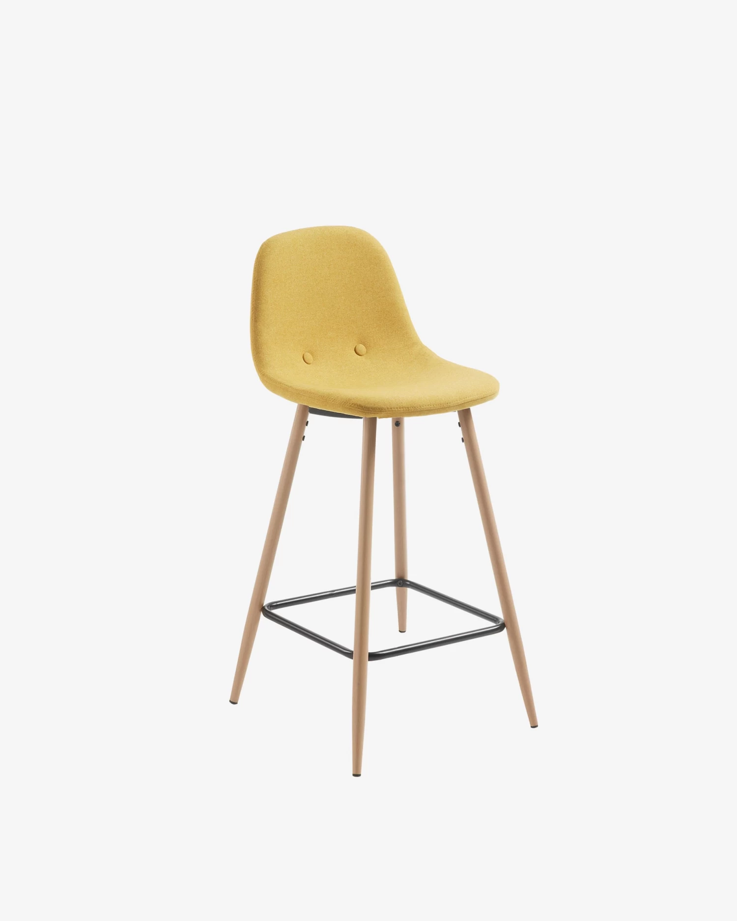 Mustard Nolite Stool Height 65 Cm | Kave Home 3 Mustard Nolite Stool Height 65 Cm | Kave Home
