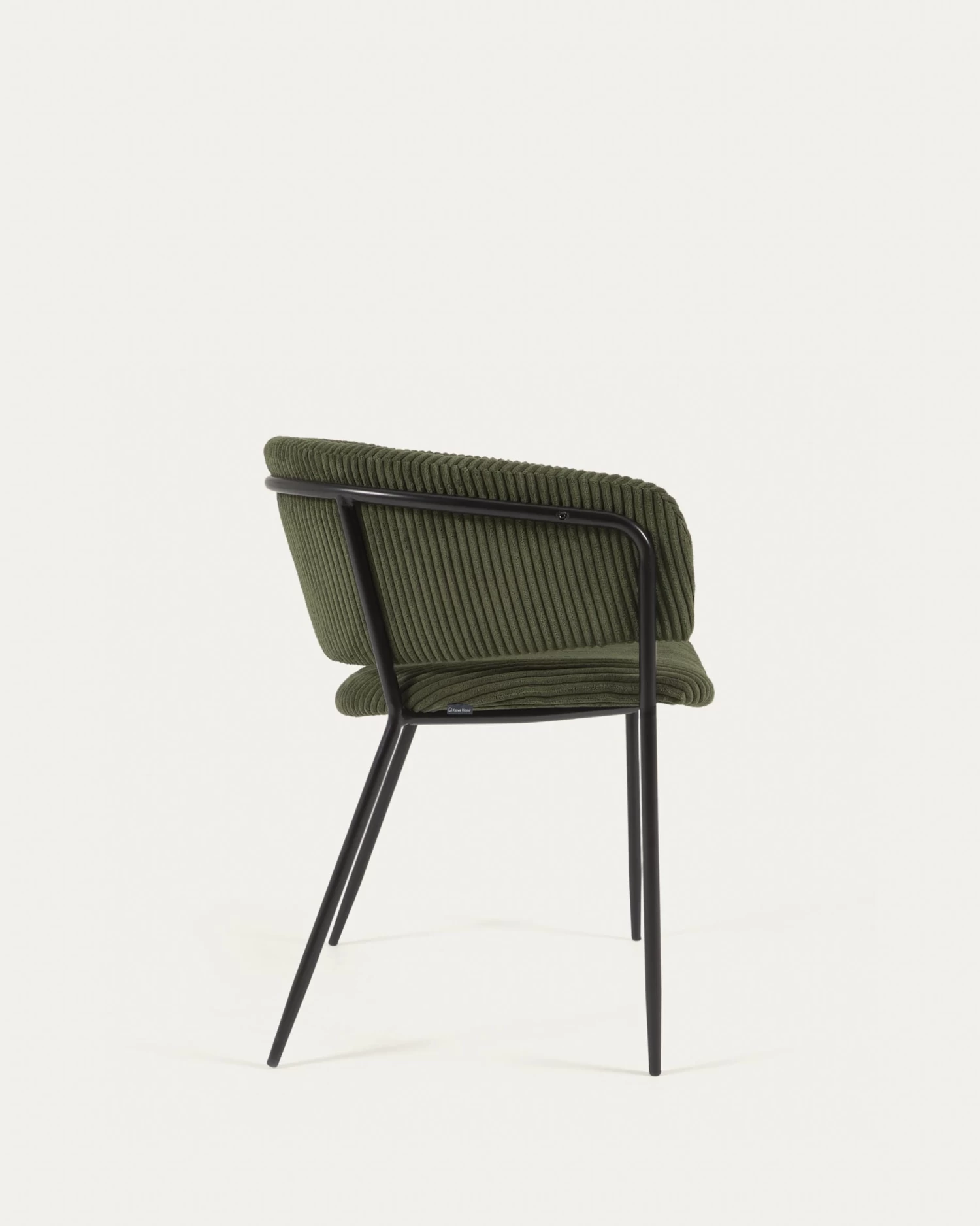 Runnie Chair Made From Dark Green Wide Seam Corduroy And Steel Legs With Black Finish | Kave Home 8 Runnie Chair Made From Dark Green Wide Seam Corduroy And Steel Legs With Black Finish | Kave Home - Image 6