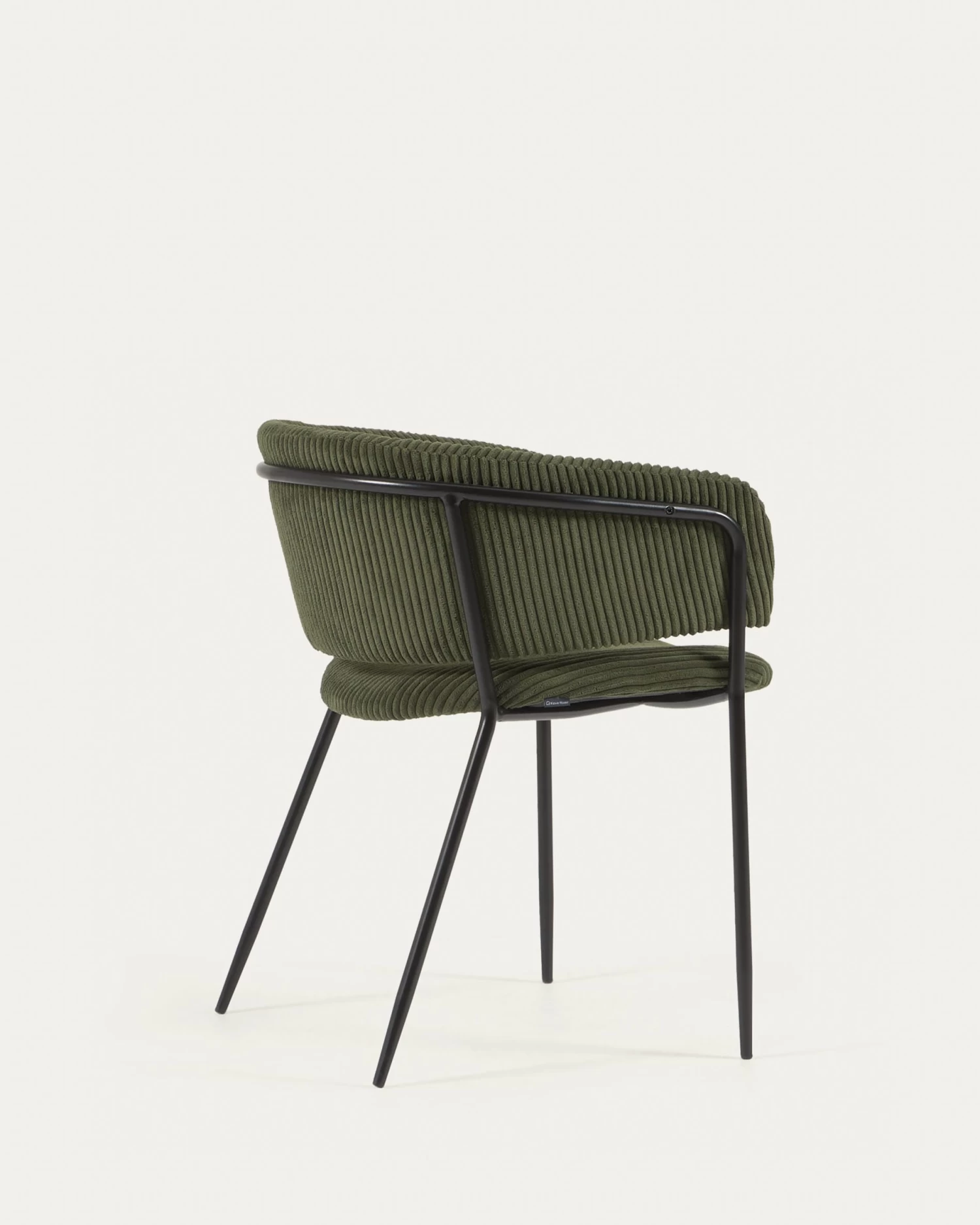 Runnie Chair Made From Dark Green Wide Seam Corduroy And Steel Legs With Black Finish | Kave Home 9 Runnie Chair Made From Dark Green Wide Seam Corduroy And Steel Legs With Black Finish | Kave Home - Image 7