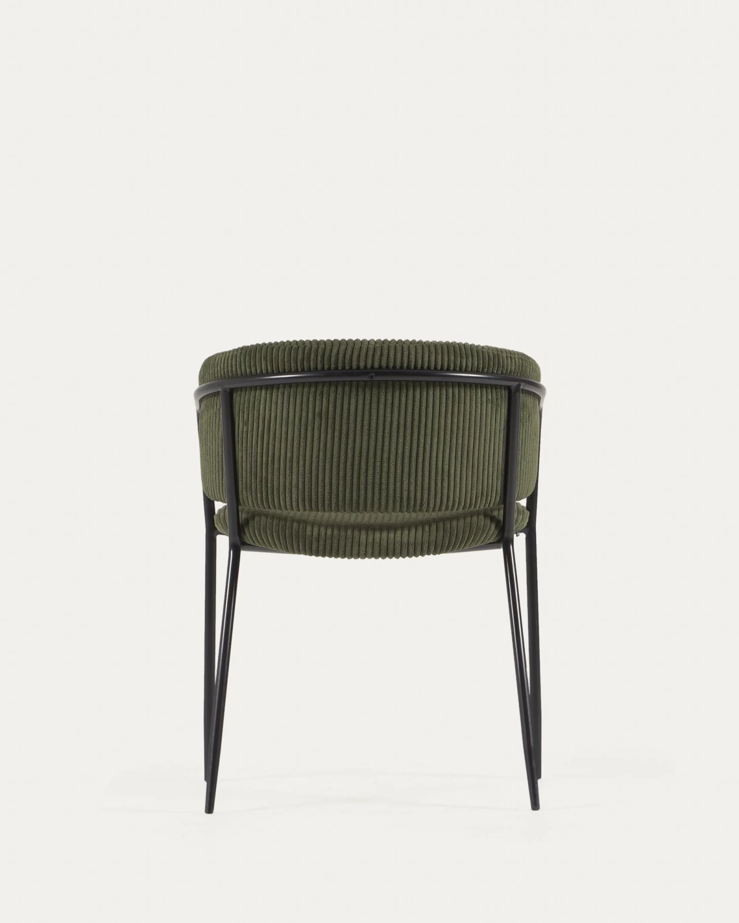 Runnie Chair Made From Dark Green Wide Seam Corduroy And Steel Legs With Black Finish | Kave Home 11 Runnie Chair Made From Dark Green Wide Seam Corduroy And Steel Legs With Black Finish | Kave Home - Image 9