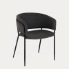 Runnie Chair In Dark Grey With Steel Legs With Black Finish | Kave Home 2 Runnie Chair In Dark Grey With Steel Legs With Black Finish | Kave Home -Quality Furniture Store CC0297VD15 1V01