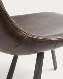 Dark Brown Trap Chair | Kave Home -Quality Furniture Store CC0304UE09 1D01