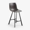Dark Brown Trap Barstool Height 61 Cm | Kave Home -Quality Furniture Store CC0312UE09 1V01