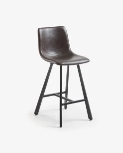 Dark Brown Trap Barstool Height 61 Cm | Kave Home