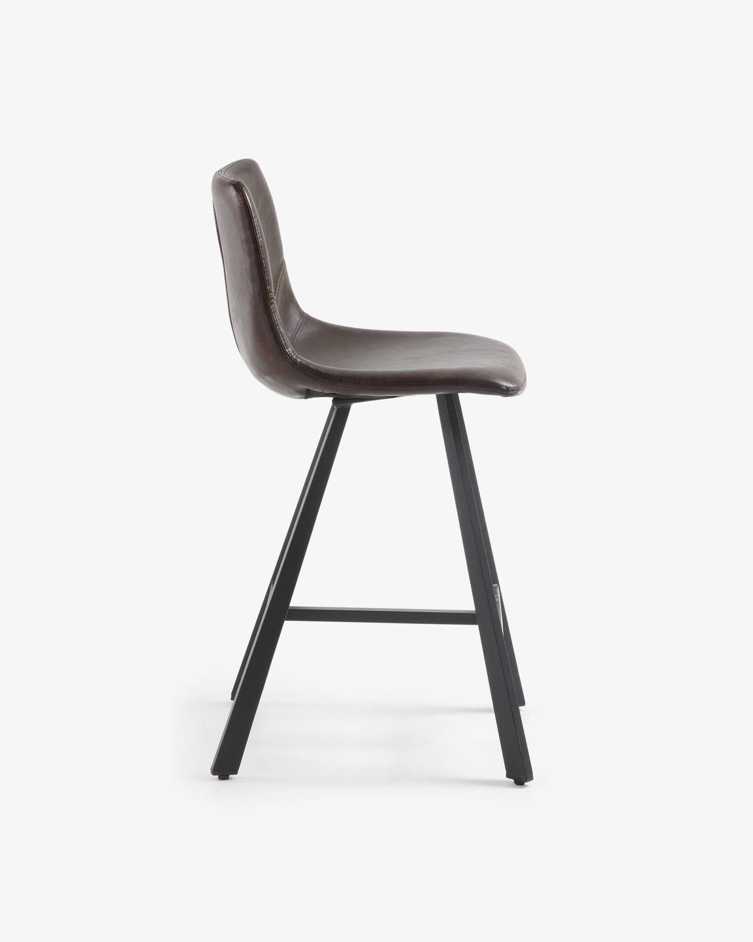 Dark Brown Trap Barstool Height 61 Cm | Kave Home 5 Dark Brown Trap Barstool Height 61 Cm | Kave Home - Image 3