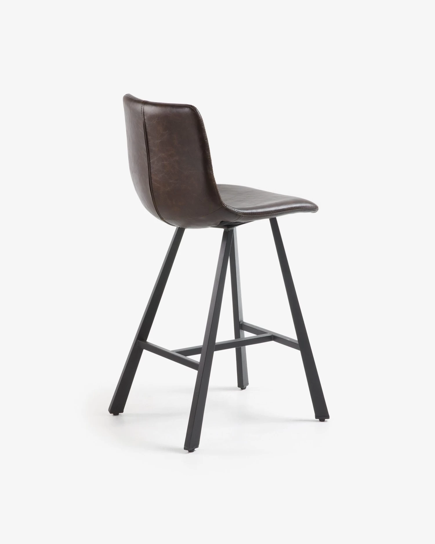 Dark Brown Trap Barstool Height 61 Cm | Kave Home 6 Dark Brown Trap Barstool Height 61 Cm | Kave Home - Image 4