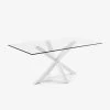 Argo Table 150 X 90 Cm Epoxy White And Transparent Glass | Kave Home -Quality Furniture Store CC0388C07 1V01