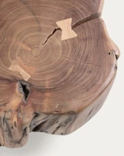 Eider Solid Acacia Wood And Steel Side Table Ã 35 Cm | Kave Home -Quality Furniture Store CC0407M43 1D01