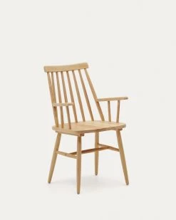 Tressia Chair Natural With Armrests | Kave Home