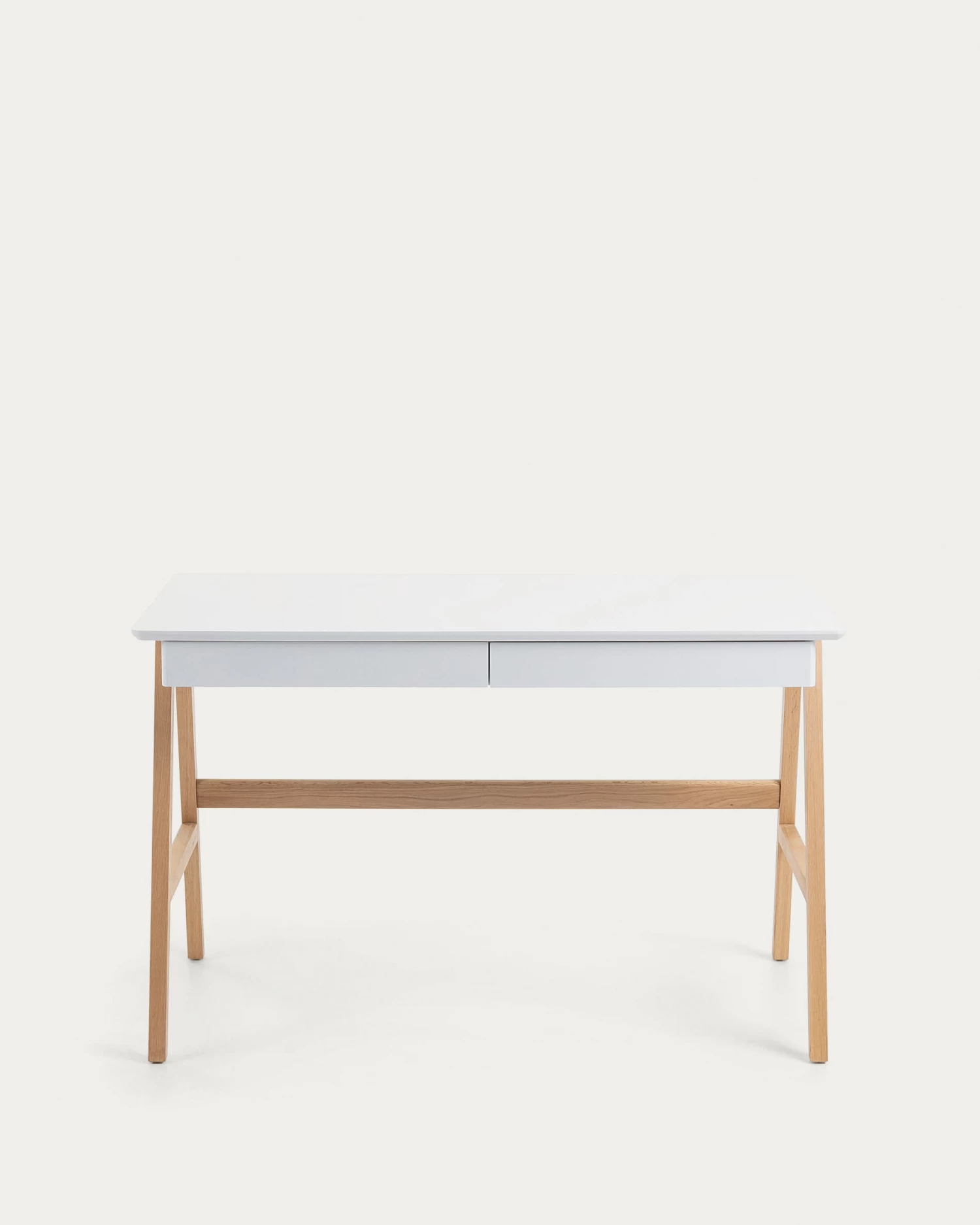 Dyana Desk In MDF With White Lacquer And Solid Ash Wood Legs 120 X 60 Cm | Kave Home 7 Dyana Desk In MDF With White Lacquer And Solid Ash Wood Legs 120 X 60 Cm | Kave Home - Image 5