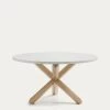 Lotus Table In White With Solid Oak Legs Ã 135 Cm | Kave Home -Quality Furniture Store CC0531L05 1V01