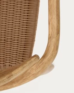 Nina Stackable Chair In Solid Acacia Wood And Beige Rope Seat FSC 100% | Kave Home -Quality Furniture Store CC0555S12 1D04