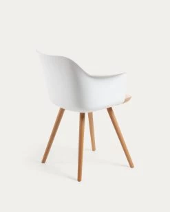 Bjorg White And Solid Beech Chair | Kave Home -Quality Furniture Store CC0614S05 1V03